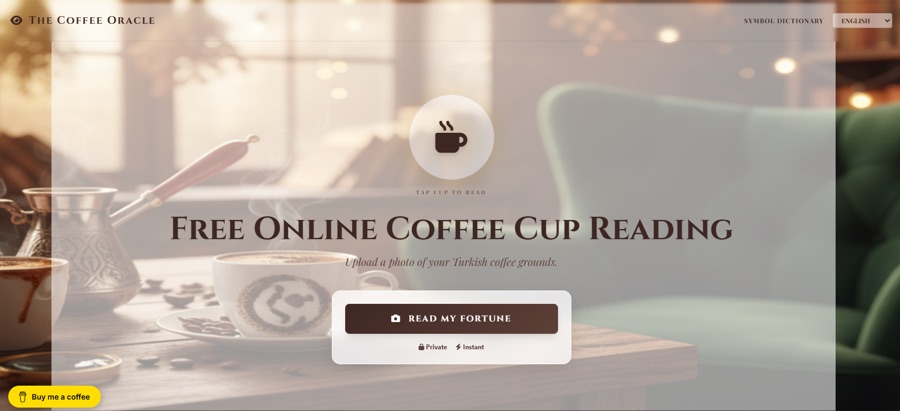 The Coffee Oracle — AI Greek coffee-cup reading web app