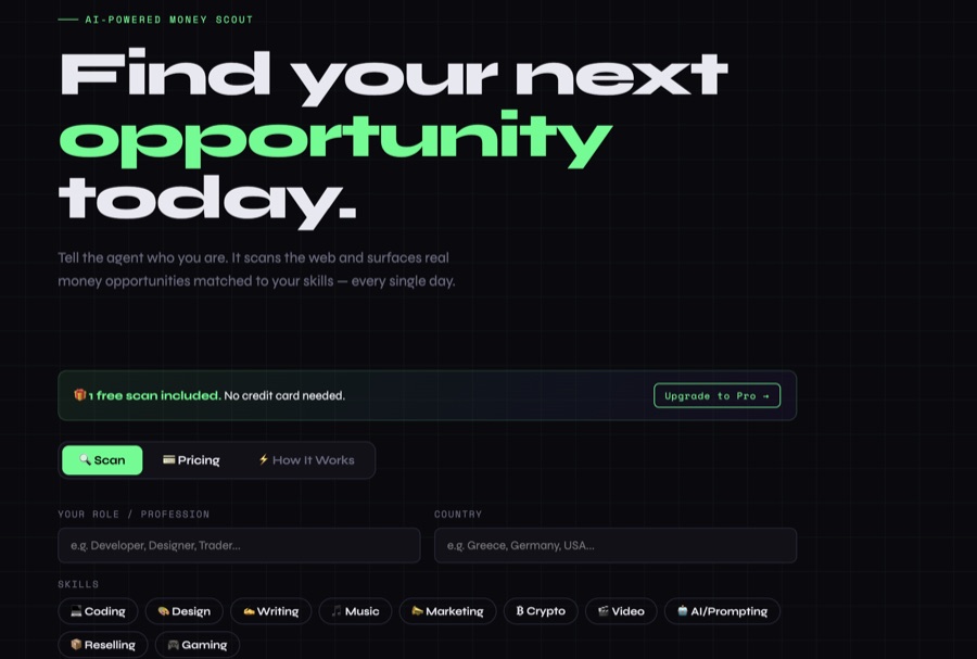 Opportunity Radar — AI agent scanning grants and open calls