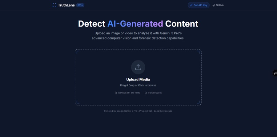 Truth Lens — AI-generated image detector